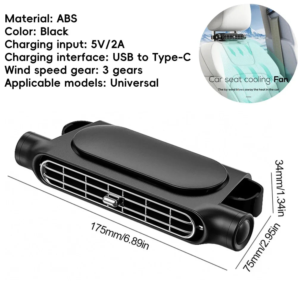 360° Car Seat Cooling Fan