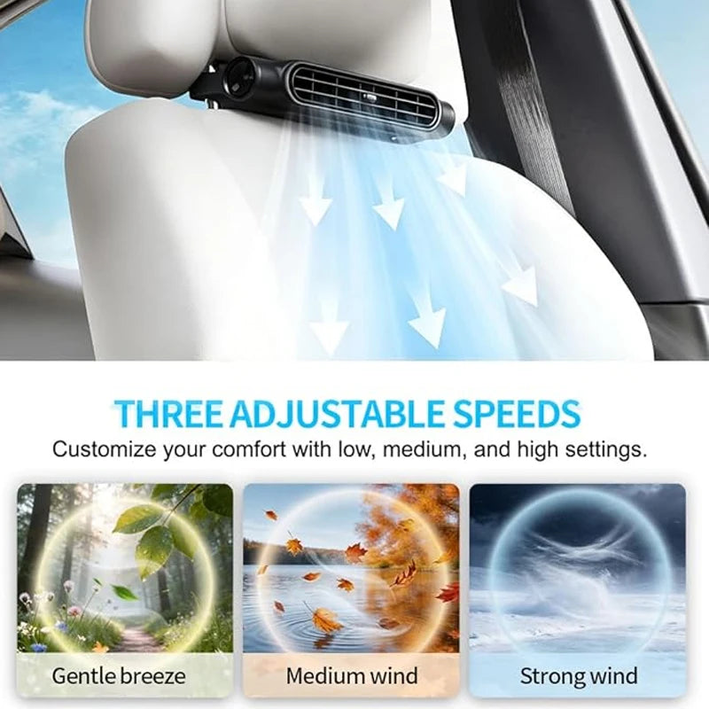 Car Seat Cooling Fan 3 Speed Adjustable