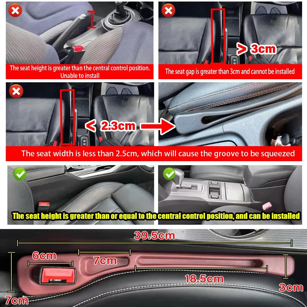 2PCS Car Seat Gap Organizer Prevent Items Falling