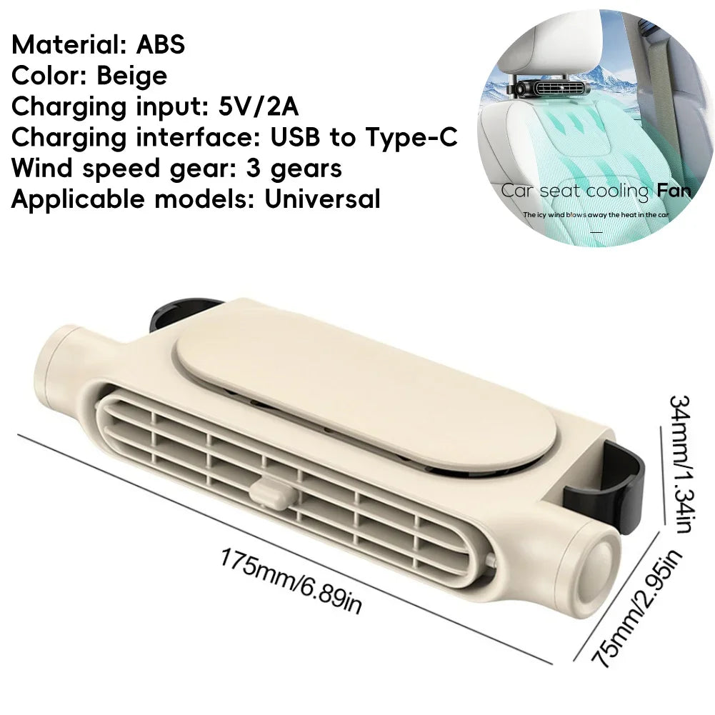 360° Car Seat Cooling Fan