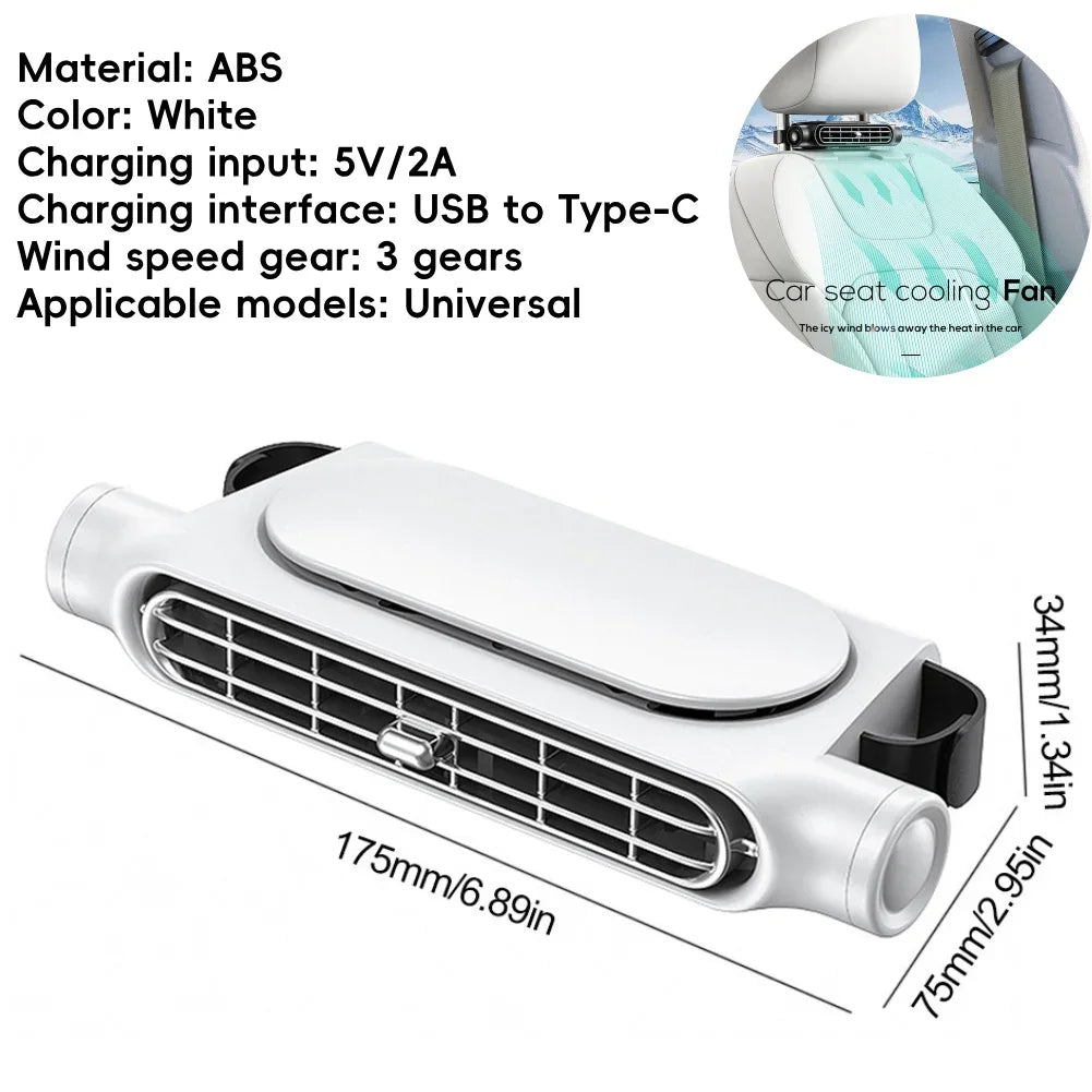 360° Car Seat Cooling Fan